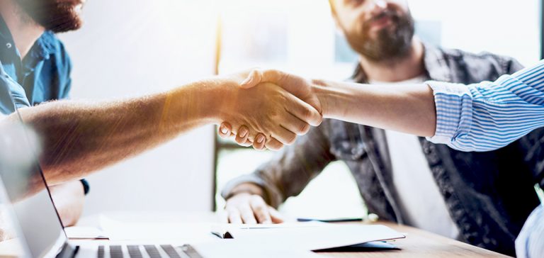 Face-2-Face Telecommunications Technologies handshake image